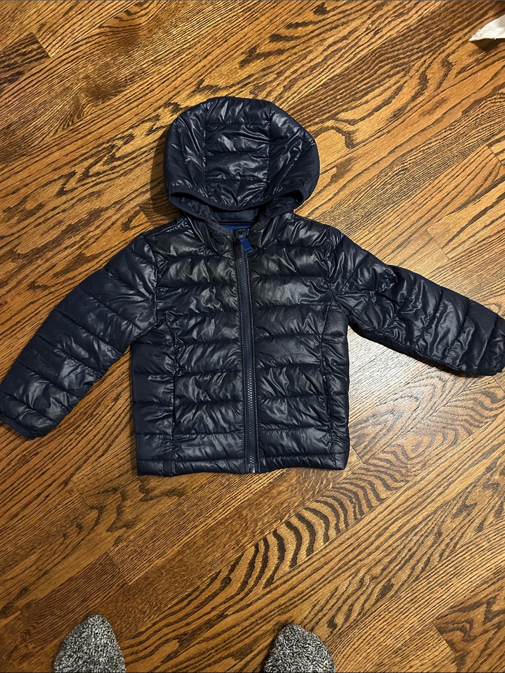 Primary Navy Hooded Puffer Jacket